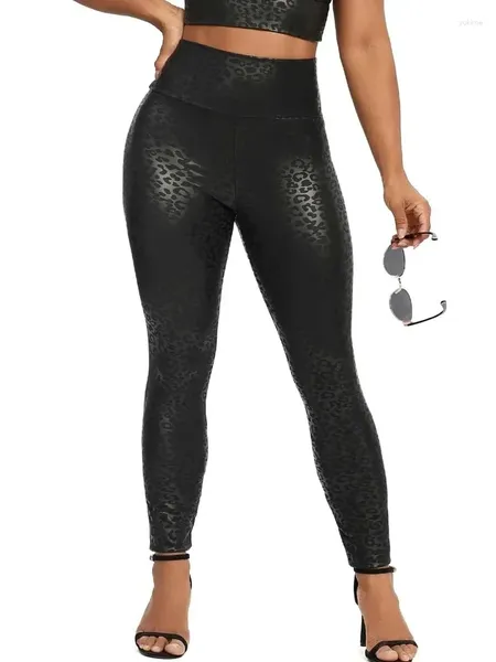 Calças femininas 2024 primavera e outono leopardo padrão apertado yoga ins outwear mulheres leggings esportes calças de fitness