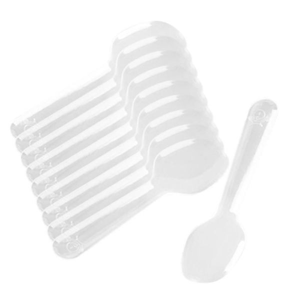 200 colheres plásticas claras mini colheres descartáveis dos talheres para a sobremesa do gelado da geléia appetizer259v