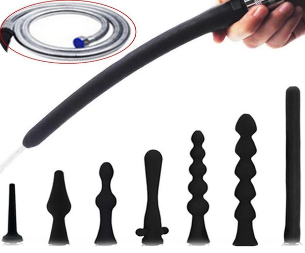 8 modelos para escolher Silicone Anal Plug Enema Anus Limpeza Intestinal Enema Lavagem Anal Sex Toys para Casal Masturbação Dispositivo H1912964