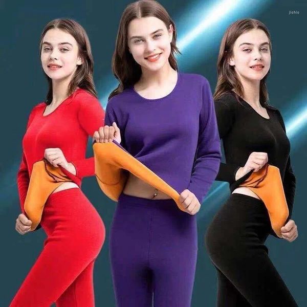 Intimo termico da uomo Abbigliamento autunnale da donna Pantaloni lunghi Abito in cotone composito Davvero Super Plus Velluto spesso oro Armatura calda da donna