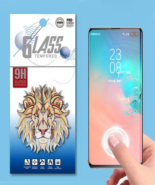 Für Samsung S22 S21 Note 20 10 10 pro S8 S9 gebogenes gehärtetes Glas 9H hüllenfreundlicher Displayschutz Galaxy S10 s20 Plus mit Luxur9592038