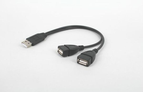 USB 20 A «папа» на 2 двойных USB-разъема «мама» Y-разветвитель-концентратор Шнур питания USB-адаптер кабель 5458594