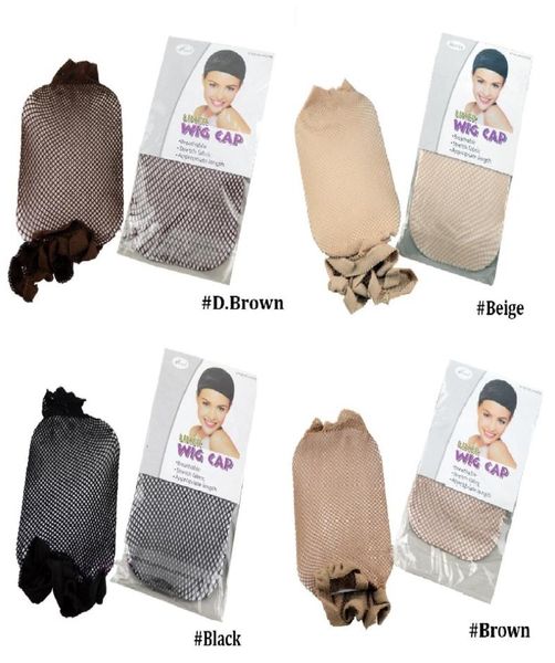 Rede de cabelo elástica invisível, alta estiramento, perucas, boné para snood, tecelagem de cabelo, nylon, pacote pequeno comum 8406184