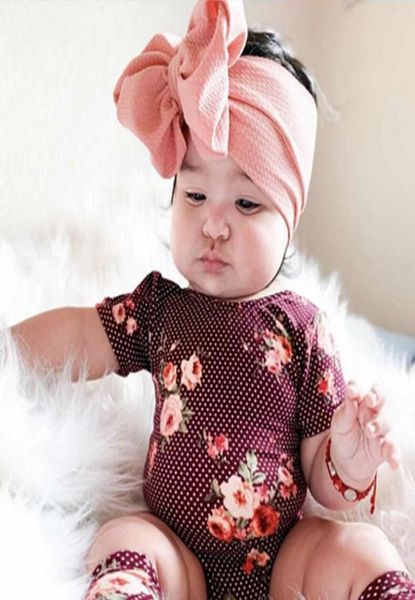 Fit All Baby Große Schleife Mädchen Stirnband 7 Zoll Big Bowknot Headwrap Kinder Schleife für Haare Baumwolle Breiter Kopf Turban Säugling Neugeborenes Stirnband8955331