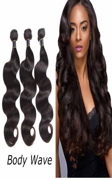 Onda do corpo brasileiro pacotes de cabelo 34 pçs 100 extensões de cabelo humano remy tecer pacotes extensões em linha reta 50gpcs molhado e wa2512824