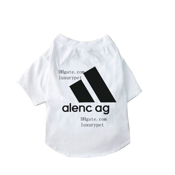 Abbigliamento per cani di marca Abbigliamento per cani di marca Camicia per cani in cotone morbido T-shirt per cucciolo traspirante Costume per cani stampato Maniche corte per cani estivi per cuccioli di piccola taglia Ragazzi XXL A690