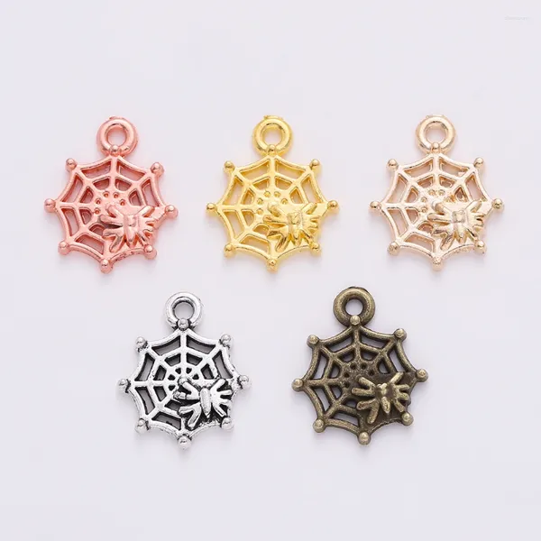 Charms 30pcs retro metal çinko alaşım örümcek web fit mücevher yapımları diy el yapımı hediyelik