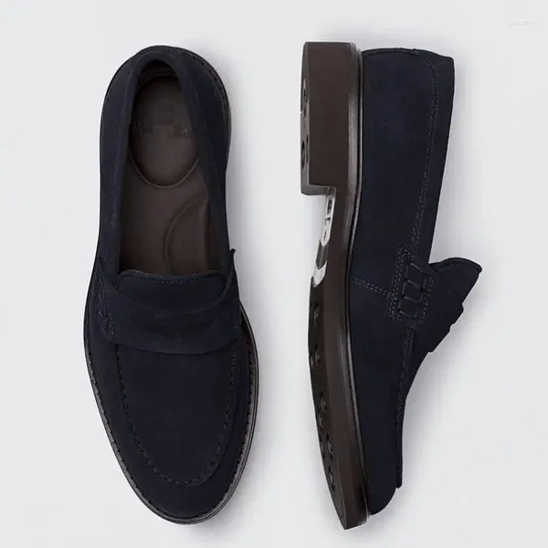 Freizeitschuhe Herren Britischer Stil Business-Rindslederschuh Bequeme und atmungsaktive One-Step Lazy Men Loafers