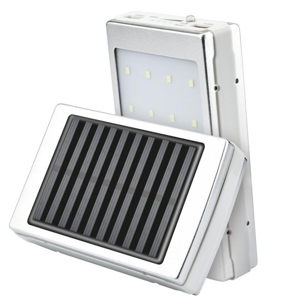 Солнечная светодиодная портативная коробка Power Bank с двумя USB-портами 5x18650 Внешнее зарядное устройство DIY Box Портативная зарядка для телефона повербанк Внешний5626575