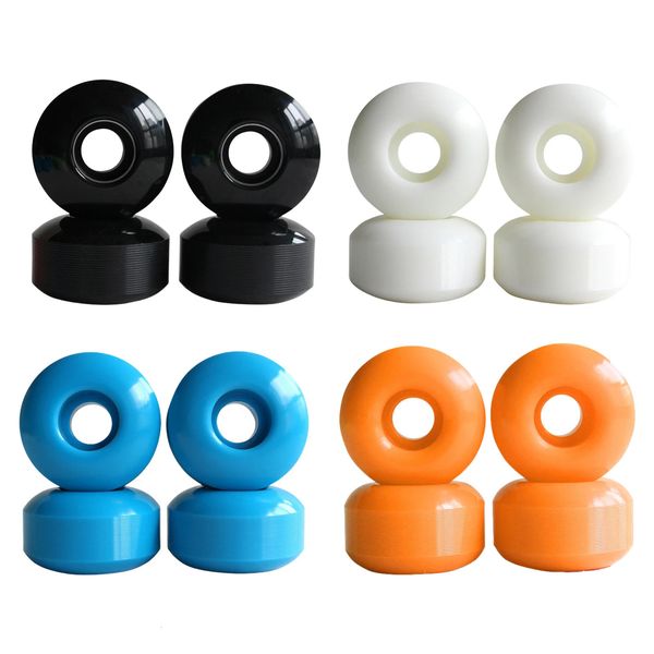 4 pces 95a dureza patins série pro skate rodas 52mm x 32mm plutônio resiliente para terrenos ásperos asfalto estrada meio-tubo 240227