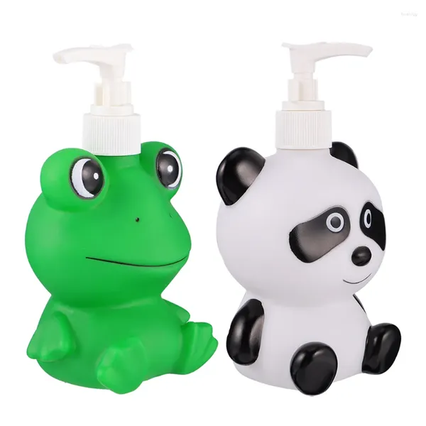 Dispenser di sapone liquido 2 pezzi Bottiglie da viaggio per lozioni per cartoni animati in schiuma per bagno