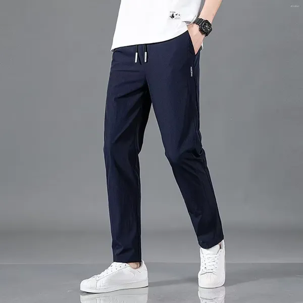 Pantaloni da uomo Pantaloni morbidi da uomo con tasche profonde Vestibilità ampia, vestibilità casual, jogging per corsa, allenamento, basket