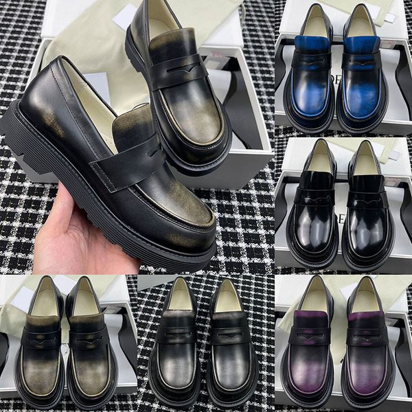 Kadın Tasarımcı Preppy Style JK Cosplay Öğrencileri Lefu Ayakkabı Yuvarlak Kafa İngiliz Tarzı Giyen fırçalanmış deri koyun derisi iç astarlar için gündelik kadın ayakkabılar için