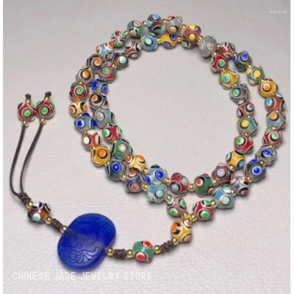 Collezione di colori in Tibet cinese in bramlare duobao Dragonfly Eye Buddhist Collana perle