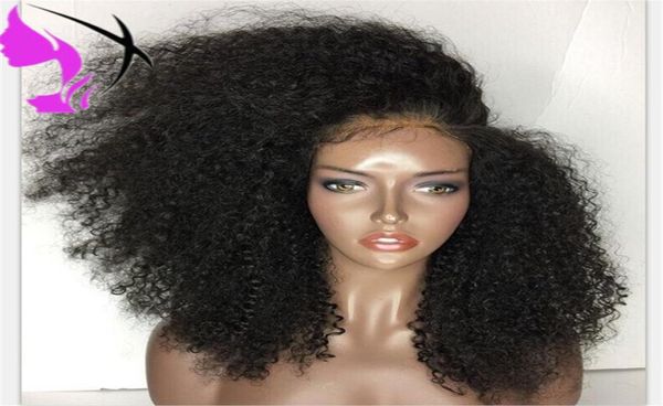 Parrucca per capelli in pizzo lungo nero rosso marrone a 180 densità Parrucche anteriori in pizzo sintetico riccio afro crespo per le donne nere7329449