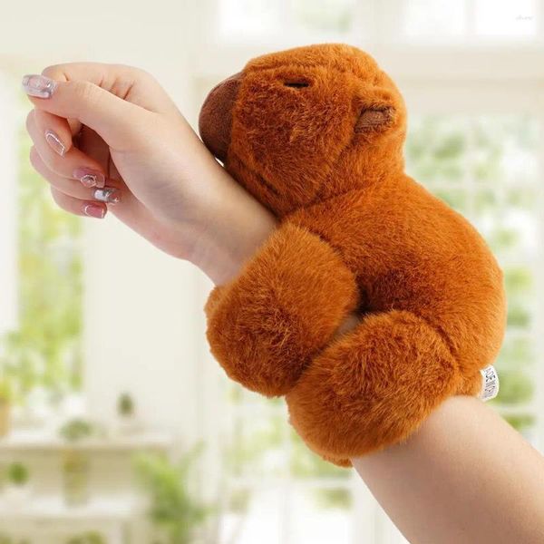 Bileklik doldurulmuş yumuşak peluş huggers tokat bilezik 20cm plushie bebek oyuncakları bilek hayvan grubu çocuklar için hediye