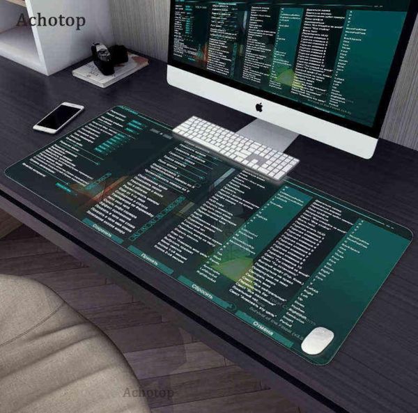 Atalhos extra grande mouse pad grande computador gaming mousepad 900x400 borracha com borda de bloqueio tapete de mouse para jogos pc gamer tapete de mesa g4288956