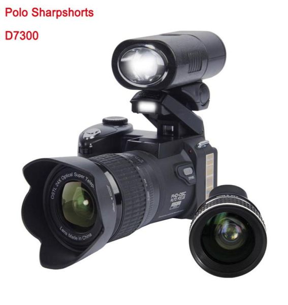 Fotocamere digitali PROTAX D7300 33MP DSLR professionale Zoom ottico 24X Telepos 8X Obiettivo grandangolare Faretto LED Treppiede6061266