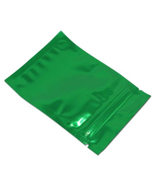 7510 cm 200 pezzi mylar verde cerniera superiore sacchetti per imballaggio alimentare sacchetti termosaldati in foglio di alluminio per noci caramelle odore di caffè pro3935014