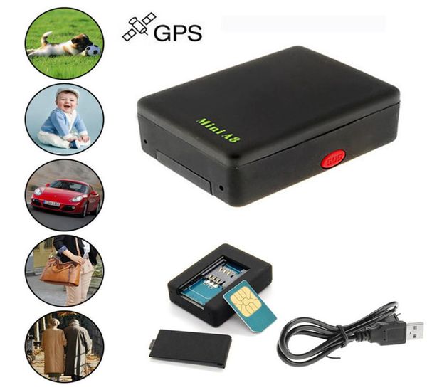 Fcarobd Mini A8 GPS Tracker Locator Echtzeit Auto Kinder Haustier GSM GPRS LBS Tracking Netzteil mit SOS-Taste 6040372