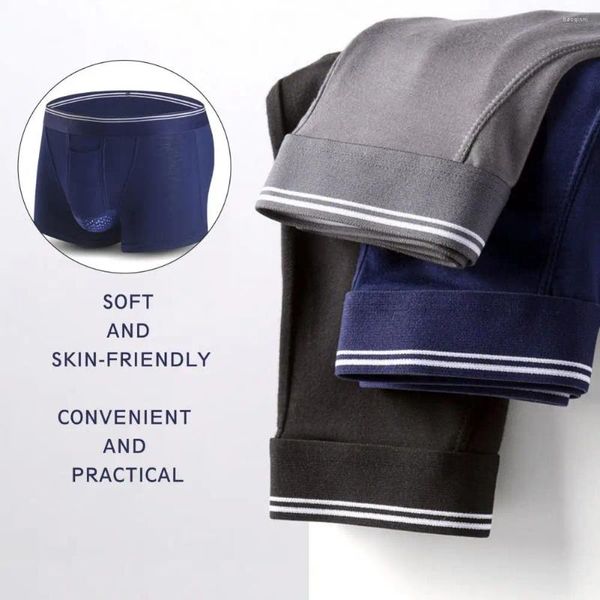 Cuecas masculinas boxers roupa interior respirável malha de favo de mel masculino com u suporte convexo tecnologia de absorção de umidade para conforto diário