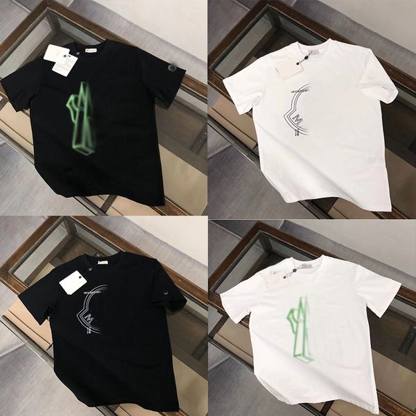 Mens Modaya Mektup Graffiti Desen T-Shirt Moda Mektup Siyah ve Beyaz Baskılı Yuvarlak Boyun T-Shirt Üstü Kadın Modaya Düzenli Spor T-Shirt Üst