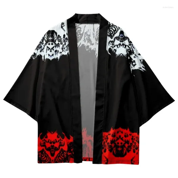 Roupas étnicas Japonês Streetwear Cardigan Cosplay Haori Verão Moda Imprimir Camisas Tradicionais Kimono Homens Mulheres Yukata Robe