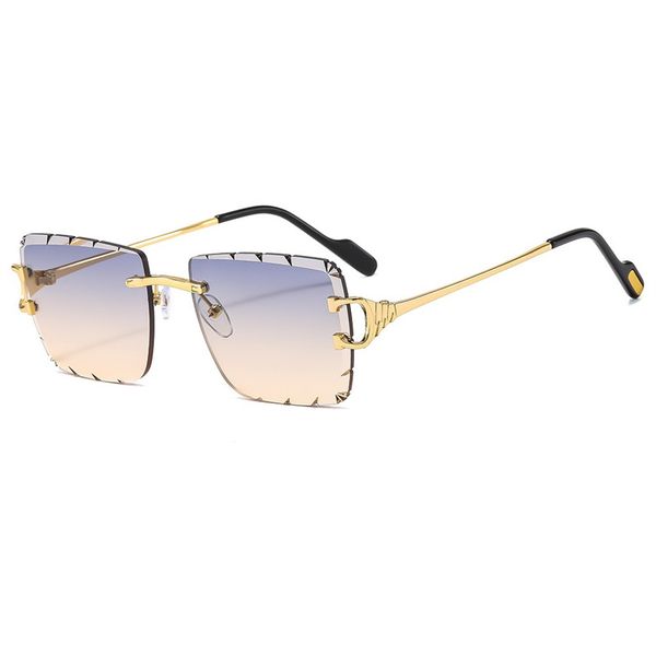 Дизайнерские солнцезащитные очки мужские женские модные безрамочные классические роскошные солнцезащитные очки модные очки темперамент универсальный стиль очки DHL / UPS