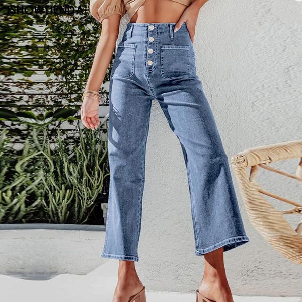 Женские джинсы, элегантные свободные широкие брюки больших размеров для мам, повседневные женские уличные брюки с высокой талией, 90-е годы, 2024, женские джинсовые брюки