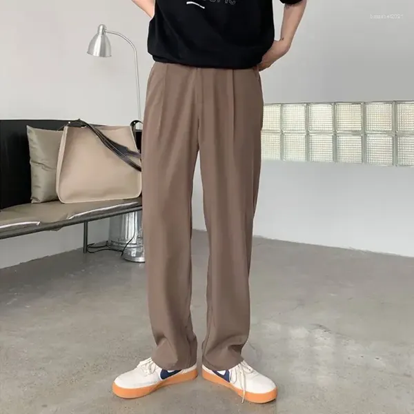 Pantaloni da uomo Pantaloni Maschili Hip Hop Marrone Casual Dritto Stile coreano Saldi Estate Harajuku Elegante Baggy Tendenza della moda classica