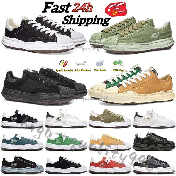 Designer sapatos casuais mihara yasuhiro Blakey OG sola sapatos de lona baixo novo estilo verde preto branco amarelo MMY sapatos vintage tênis esportivos masculinos e femininos