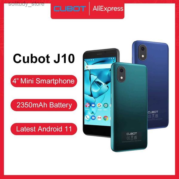 Сотовые телефоны Смартфон Cubot J10 4-дюймовый мини-экран 5-мегапиксельная задняя камера 2350 мАч Android 11 Телефон с двумя SIM-картами Face ID Дешевый телефон 3G Q240312