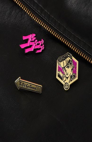 Jojo alfinetes esmaltados personalizados, broches de aventura bizarra, emblemas de lapela, desenhos animados, anime japonês, joias, presente para fãs, amigos 3206328