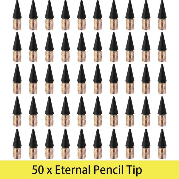 Punta di matita sostituibile con pennino da 50 pezzi per penna da scrittura illimitata senza penna a inchiostro 240304