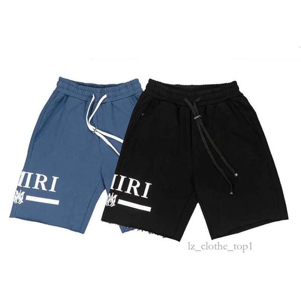 Amriri masculino designer 23ss amirs isopor impresso casual shorts soltos com cordão fivela de metal calças esportivas meisikao rua 965