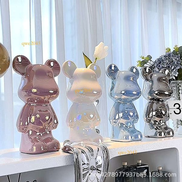 Leichte, luxuriöse Violent Bear-Ornamente, hochwertige Keramik für Wohnzimmer, Foyer, TV-Schrank, Weinschrank, Geldaufbewahrungsdose, Heimdekoration, Geschenk. Einzigartiges Design