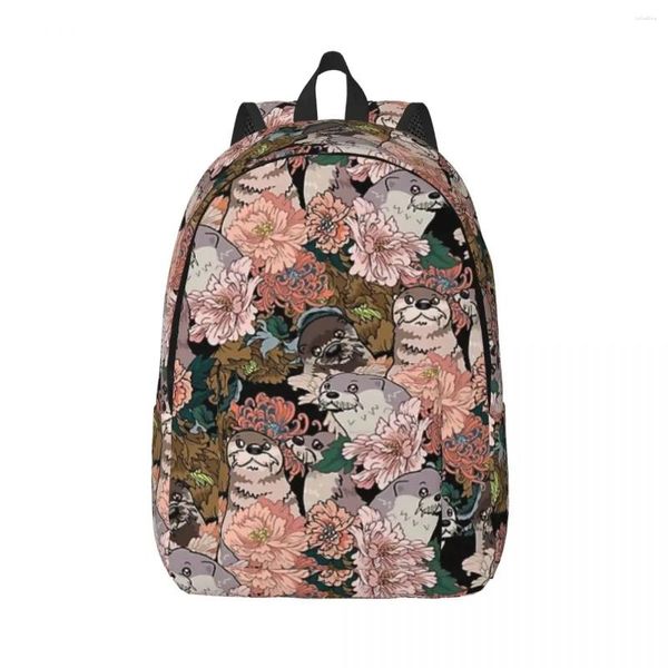 Mochila porque lontra mulher pequenas mochilas meninos meninas bookbag casual bolsa de ombro portabilidade viagem mochila estudantes sacos escolares