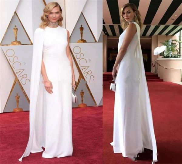 Oscar Karlie Kloss Capes ile Ünlü Gece Elbiseleri Jewel Özel Yapımı Yeni Zarif Kırmızı Halı GOWN1931715