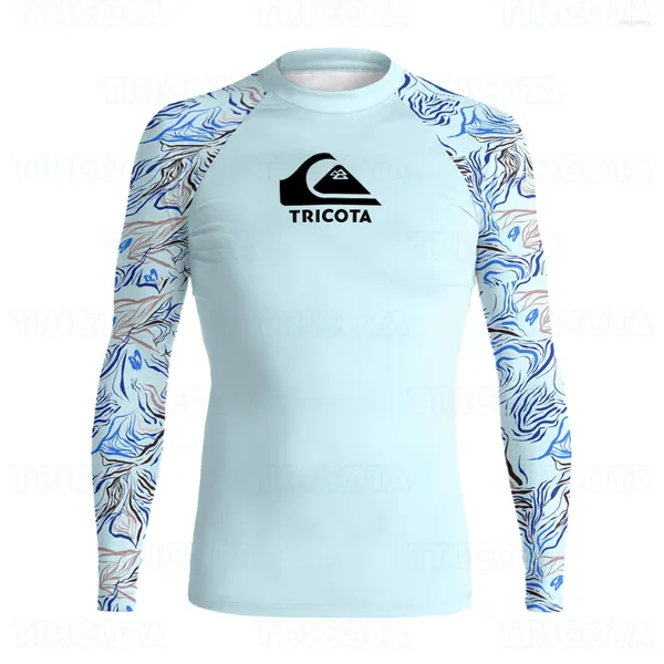 Roupa de banho feminina rashguard masculino praia verão rash guard kit proteção uv manga longa camisa de mergulho camisetas ao ar livre surf topos vestir