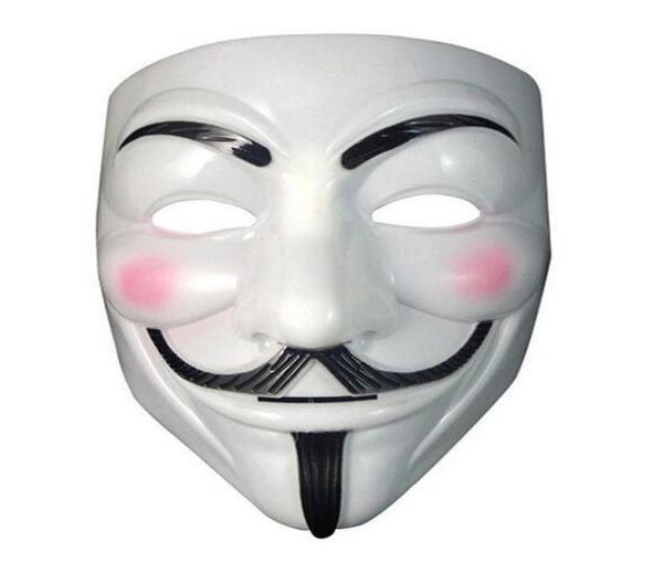 Vendetta-Maske, anonyme Maske von Guy Fawkes, Halloween-Kostüm, Weiß, Gelb, 2 Farben. 1256254