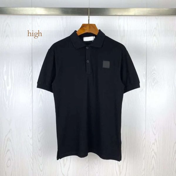 Polo da uomo Retro Brand Classic T Uomo T-shirt Ricamo Manica corta Estate Risvolto Tinta unita Petto Lettera Decorazione Tops Stones Island Tidal Flow alta 31