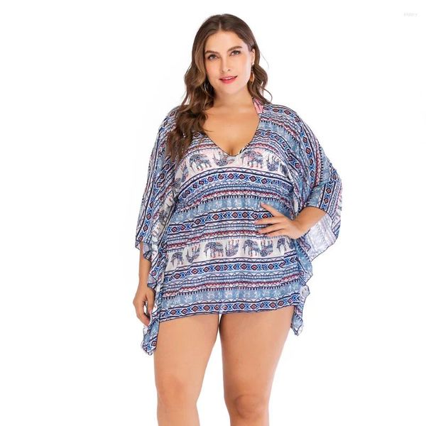 Mulheres Swimwear Grande Tamanho XL-5XL Mulheres Beachwear 2024 Cover Up Swimsuit Feminino One Piece Banheira Terno Plus