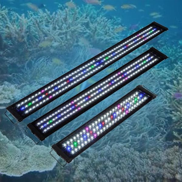 30 45 60 90 120cm LED luz de aquário à prova d'água espectro completo para planta de tanque de peixes de água doce lâmpada subaquática marinha Reino Unido UE plug1940