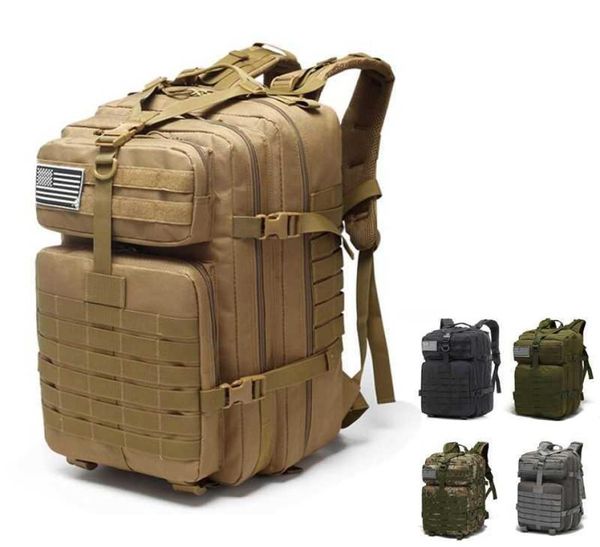 45L Mochila Tática Ao Ar Livre Militar Molle À Prova D 'Água Escalada Trekking Camping Caminhadas Saco De Esportes Mochilas De Viagem Engrenagem Q07212057733