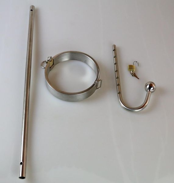 Gancio anale in acciaio inossidabile Collare in metallo Bondage Schiavo Ano Butt Plug In Giochi per adulti Per coppie Fetish Sex Toys Per donne Uomini Gay9097200