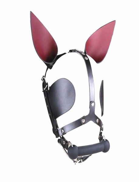Neuestes Geschirr Hundeknochen Mundknebel Stockstopper BDSM Bondage Gang Fesseln Augenmaske Ohrdekoration Sexspielzeug für Erwachsene für Frauen GN314990293