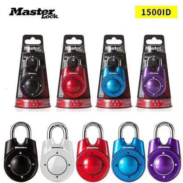 Master Lock 1500ID Portátil Cadeado Escape Room Lock Gym School Club Armário Bloqueio Código de combinação Direcional Keyless Door Lock 240301