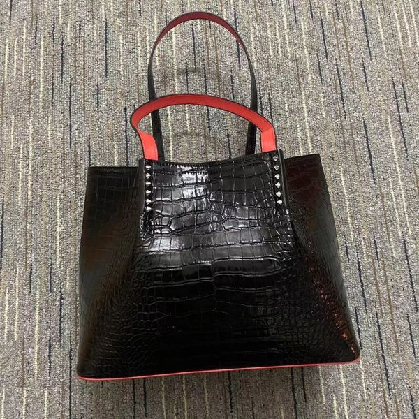 Модная сумка cabata, дизайнерские сумки с заклепками, натуральная кожа, сумка из композита, знаменитый кошелек, сумки для покупок, черный, белый цвет для девушки179C