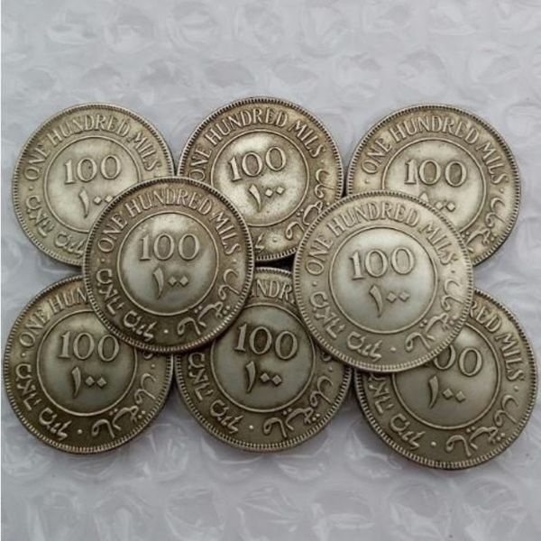 Israel Palestina Mandato Britânico 100 Mils Full set1927-1942 8pcs Moeda de Prata Promoção Barato Fábrica agradável casa Accessories294P