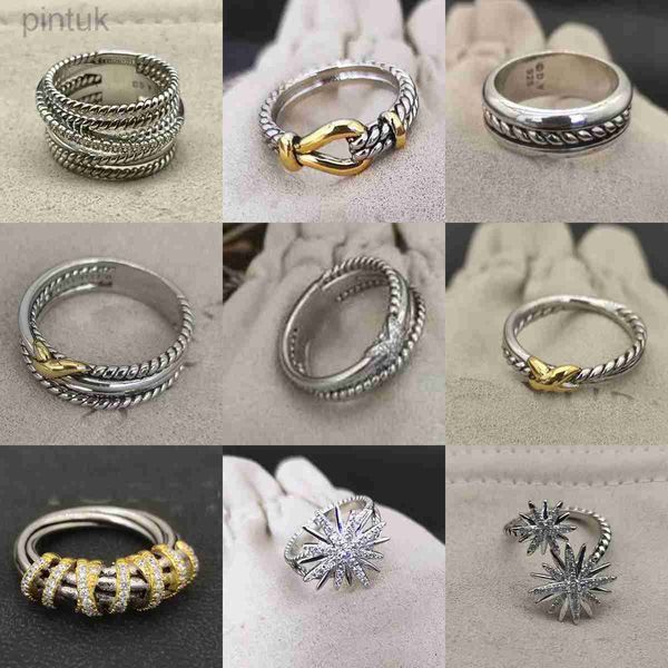 Yüzükler Lüks Dy Serisi Twisted Ring, Enfes İncilerle İdeal Arkadaşlar Severler Düğün Tasarımcı Takı LDD240311